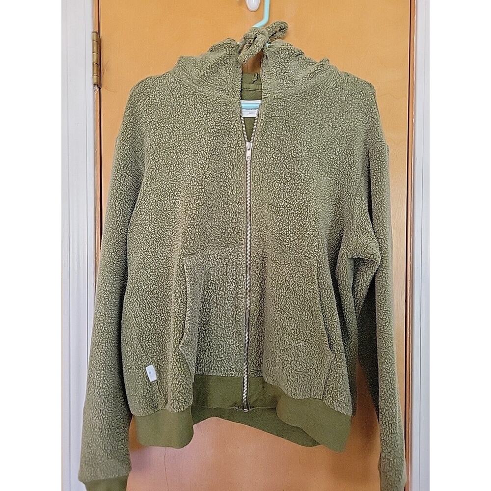 Soft Serve Hoodie Unisex Small Hooded Teddy Moss Green Cloud Cotton Comfort